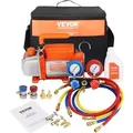 Produktbild: Vevor Vakuumpumpe 100l/min Unterdruckpumpe A2l-explosionsgeschützt 150w 220v/50hz 1440u/min 55-276bar 250ml-ölkapazität Hvac-vakuumgeräte Verteiler-manometer-set Klimaanlage Kfz-kühlsystemen