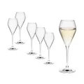 Produktbild: Rona2serve Champagnergläser 6 Gläser Set Serie Mode, Prosecco Glas mit moderner und markanter Form, spülmaschinenfest, Premiumqualität inklusive Glaspoliertuch