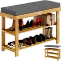Produktbild: DeubaXXL DE Schuhbank FSC®-zertifiziertes Akazienholz 70x33x48cm 109678