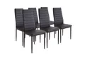 Produktbild: Albatros Esszimmerstühle MILANO 6er Set, Schwarz - Polsterstuhl mit Kunstleder-Bezug, Modernes Stilvolles Design am Esstisch - Küchenstuhl Stuhl Esszimmer mit hoher Belastbarkeit bis 110kg
