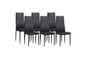 Produktbild: Albatros International Esszimmerstuhl Esszimmer Stühle 4 er Set MILANO, Stuhl Stühle Esszimmerstühle, Küche (6er Set, Schwarz, Kunstleder Bezug), Küchenstuhl Küchenstühle Essstühle für den Esstisch Ess Stühle