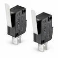 Produktbild: 2x Mikroschalter Wechselschalter 1-polig mit Hebel 250V AC 5A Endschalter