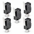 Produktbild: 5x Mikroschalter Wechselschalter 1-polig mit Hebel 250V AC 5A Endschalter