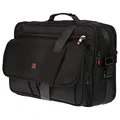 Produktbild: Christian Wippermann Arbeitstasche Herren 17 Zoll - Groß XXL Querformat - Flugbegleiter Tasche - 45x33x19 cm - Leicht 700g - Trageriemen 150cm - Großes DIN A4 Hauptfach - Arbeitstasche Herren Büro