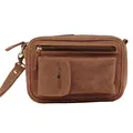 Produktbild: Greenburry Vintage 1732-25 Leder Handgelenktasche für Herren Braun Handyfach