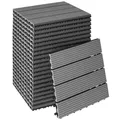Produktbild: Set Terrassenfliesen Tegulas, WPC in Holzoptik Terrassenfliesen grau B-Ware