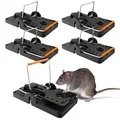 Produktbild: Hinrichs Rattenfallen 5 Stück - Wiederverwendbare Schlagfallen - Ratten Fallen - Hygienische Rattenschlagfalle - Falle für Haus & Garten - Rattenbekämpfung - Schlagfalle Ratte - Rattenfalle groß