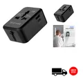 Produktbild: Weltweiter Reiseadapter mit USB C und USB A Steckdose für USA UK AUS