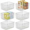 Produktbild: Allzweckkorb Aufbewahrung Drahtkorb Organizer 6er Set mDesign Metall Mattsilber