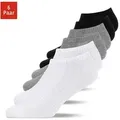 Produktbild: SNOCKS Sneakersocken kurze Socken für Herren & Damen (6-Paar) aus Bio-Baumwolle, für jeden Schuh und Anlass grau|schwarz 47-50