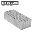 Produktbild: MaajeeKuto Magnet Neodym Magnet 10x3x2 mm N38 – Quadermagnet 560 g Haftkraft (50-St)