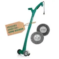 Produktbild: EASYmaxx Fugenreiniger elektrisch | Einfache säuberung von Fugen, Gehwegen & uvm - Ohne lästige Rückenschmerzen | inkl. 2 auswechselbaren Bürsten | Fugenbürste 140 Watt 1200 rpm [ABS/Stahl Grün]