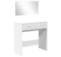 Produktbild: vidaXL Schminktisch Schminktisch mit Spiegel Weiß 80x39x80 cm (1-St)
