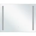 Produktbild: BELIANI Badspiegel Transparent 60 x 70 cmmit Glas mit LED Beleuchtung Rechteckig Modern - Silber
