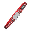 Produktbild: Hundehalsband Red Dingo Reflektierend Knochen 24-37 cm Rot