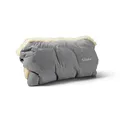 Produktbild: Fellhof Kinderwagen Handwärmer Winterberg, 100% Merino-Lammfell, wind- u. wasserabweisend, reflektierende Streifen, OEKO-TEX zertifiziert, Universalgröße für alle Kinderwagen grau