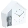 Produktbild: Karlsson Wanduhr Sitting Cat, Weiß, Kunststoff, 24.9x27 cm, Schlagwerk, Dekoration, Uhren, Wanduhren