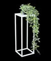 Produktbild: DanDiBo Blumenhocker Metall Weiß Eckig 50 - 70 cm Blumenständer Beistelltisch 96482 Blumensäule Modern Pflanzenständer Pflanzenhocker (50 cm)