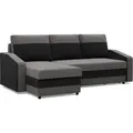 Produktbild: Ecksofa mit Schlaffunktion Orion, Universelle Seite, Grau + Schwarz - Grau/Schwarz