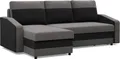 Produktbild: Ecksofa mit Schlaffunktion Orion, Universelle Seite, Grau + Schwarz