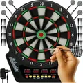 Produktbild: Elektronische Dartscheibe TRIZAND 27 Spiele 243 Modi 1–16 Spieler 4 LCD-Displays Lautstärke 8 Stufen Soft Tip Set: 6 Darts + 24 Ersatzspitzen