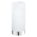 Produktbild: Weiß Chrom Moderne Tischlampe Nachtlampe 1x60W/E27 x10x21,5 [cm]