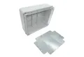 Produktbild: ARLI Verteilerbox Abzweigdose IP67 Sichttür Aufputz 250 x 200 x 90 mm + Montageplatte, nach Auswahl: Kabelverschraubung M12 M16 M20 M25