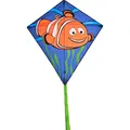 Produktbild: HQ 100102 - Eddy Clownfish, Kinderdrachen Einleiner, ab 5 Jahren, 68x68cm und 200cm Drachenschwanz, inkl. 17kp Polyesterschnur 40m auf Spule, 2-5 Beaufort