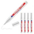 Produktbild: 5 x edding 750 Lackmarker weiß Lack Marker Permanent Stift 2-4mm Rundspitze NEU