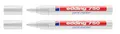 Produktbild: 2 x Edding 750 Lackmarker Lackmalstift Lackstift 2-4 mm weiß