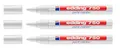 Produktbild: 3 x Edding 750 Lackmarker Lackmalstift Lackstift 2-4 mm weiß