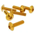 Produktbild: Bolzen 6-teiliges Schraubenset M5x20 goldfarben für Verkleidungsteile und Trittb