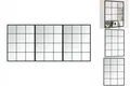 Produktbild: Wandspiegel 3 Stk. Schwarz 80x60 Cm Metall