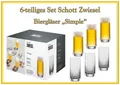Produktbild: 6x Schott Zwiesel Simple Bierglas Trinkglas Gläser Biergläser Trinkgläser Bier