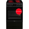 Produktbild: Amica Elektro-Standherd SHC 11503 SM, mit 2-fach-Teleskopauszug, Steam Clean, Komfortables Kochen und Backen mit bequemer Handhabung schwarz