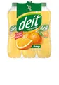Produktbild: DEIT Orange Zuckerfrei Orangenlimonade, Getränke ohne Zucker, kalorienarme Limo mit 7 Vitaminen, vegan, Erfrischungsgetränk Orange, 6 x 0,75 L PET-Flasche