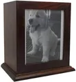Produktbild: Pet Holz Memorial Urn für Asche Bilderrahmen Aufbewahrungsschachtel für Hunde...