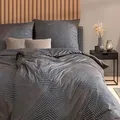 Produktbild: Estella Mako Interlock Jersey Bettwäsche Balthasar schiefer 155x220 cm + 80x80 cm - grau