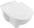 Produktbild: Villeroy & Boch O.novo Vita 4695R001, spülrandloses Wand-WC + 6 cm erhöht, barrierefreie Toilette mit Sitzkomfort, Tiefspüler in Weiß, Hänge-WC aus Sanitär-Keramik, behindertengerechtes WC