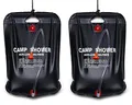 Produktbild: 2er Set Camping Dusche 20 Liter | Tragbare Outdoordusche | Solardusche für Camper und Naturliebhaber | 2 x Reisedusche - Gartendusche | Wassertasche mit Duschkopf | Warmwasser Pooldusche - Duschsack