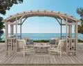 Produktbild: Sunjoy Terrassendach Sunjoy Pergola Dajti, BxT: 427x305 cm, in Naturbelassen