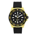 Produktbild: Lorenz Ocean Club 030268EE Sportuhr für Herren mit Quarzuhrwerk, Gehäuse aus Superlegierung, Soft-Touch-Gehäuse aus gelber Legierung, Armband aus Gummi, mit Faltschließe, Taucher 100 Meter, spezielle