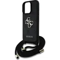 Produktbild: Guess 4G Big Logo Cord Stap Crossbody für Apple iPhone 16 Pro - black (Apple iPhone 16 Pro) (GUHCP16LP4GMGCRK)