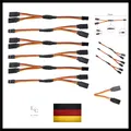 Produktbild: 6 Stück  Servo Y Verlängerungskabel, 22AWG 60 Kerne, 150mm 1 auf 2, 3 Pin JR ...