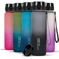 Produktbild: 720°DGREE Trinkflasche “uberBottle“ softTouch +Sieb Multicolour - 1L - BPA-Frei - Wasserflasche für Uni, Sport, Fitness, Fahrrad, Outdoor - Sportflasche aus Tritan - Leicht, Bruchsicher, Nachhaltig