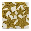 Produktbild: Sovie HORECA Serviette Gitte (Gold-Schwarz) aus 3-lagigem Tissue, Einweg Serviette Adventszeit Weihnachtsfeier, Papierserviette 33 x 33 cm, 100 Stück