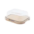 Produktbild: Pebbly Käsebox mit Glasglocke und Bambusplatte – 27 x 21,5 x 9,5 cm – für 3 bis 4 Käse, kleines kompaktes Format, ideal zum Aufbewahren und Servieren, natürliche Materialien, BPA-frei