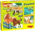 Produktbild: 305237 - Puzzles Bauernhoftiere 3 Puzzles mit 12 15 und 18 Teilen und untersc...