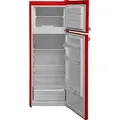 Produktbild: Respekta Retro-Kühlschrank mit Gefrierfach / in rot / 145 x 54 cm / 213 L Nutzinhalt / höhenverstellbare Füße / automatisches Abtauverfahren / ...