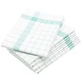Produktbild: ZOLLNER 5er Set Geschirrtücher, 50x70 cm, Halbleinen, grün weiß